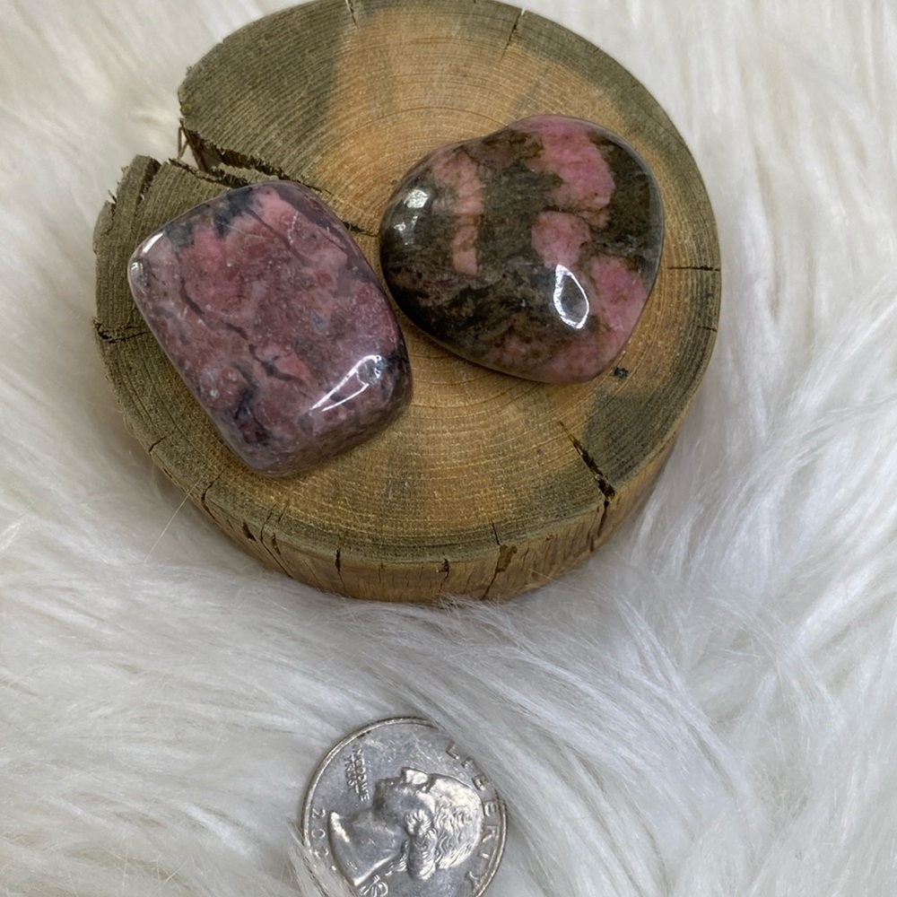 Rhodonite heart / square tumbles
